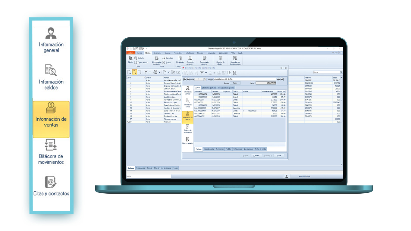 screenshot of Aspel SAE